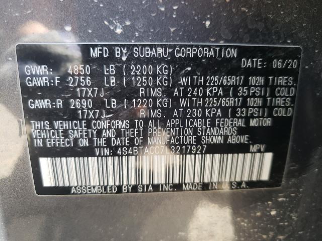 Photo 9 VIN: 4S4BTACC7L3217927 - SUBARU OUTBACK PR 