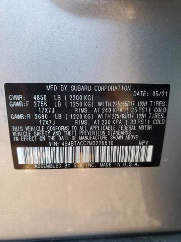 Photo 11 VIN: 4S4BTACC7M3226810 - SUBARU OUTBACK PR 