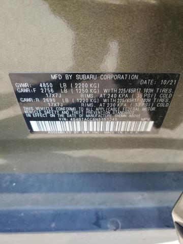 Photo 12 VIN: 4S4BTACC8N3151245 - SUBARU OUTBACK PR 