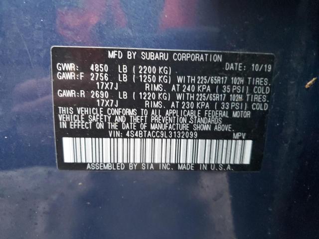 Photo 12 VIN: 4S4BTACC9L3132099 - SUBARU OUTBACK PR 