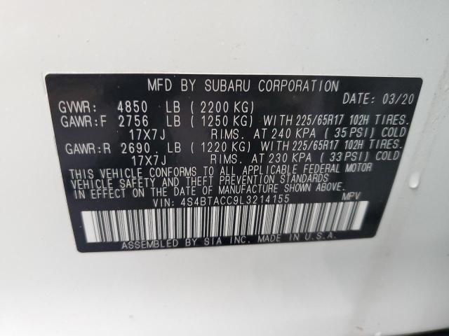 Photo 11 VIN: 4S4BTACC9L3214155 - SUBARU OUTBACK 