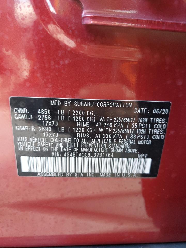 Photo 12 VIN: 4S4BTACC9L3231764 - SUBARU OUTBACK 