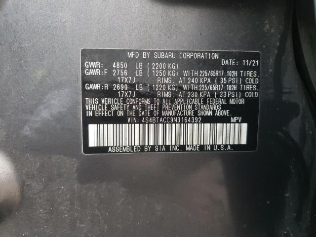 Photo 13 VIN: 4S4BTACC9N3164392 - SUBARU OUTBACK 