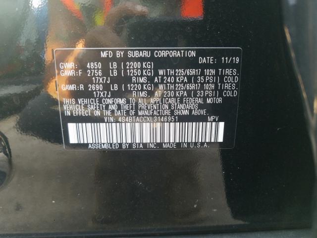 Photo 9 VIN: 4S4BTACCXL3146951 - SUBARU OUTBACK PR 