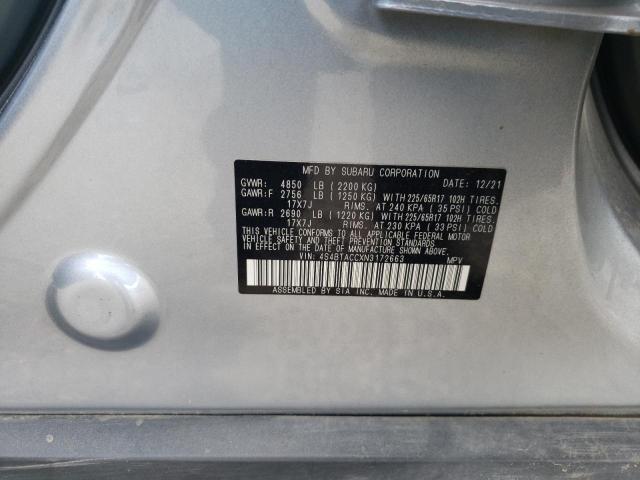 Photo 12 VIN: 4S4BTACCXN3172663 - SUBARU OUTBACK 