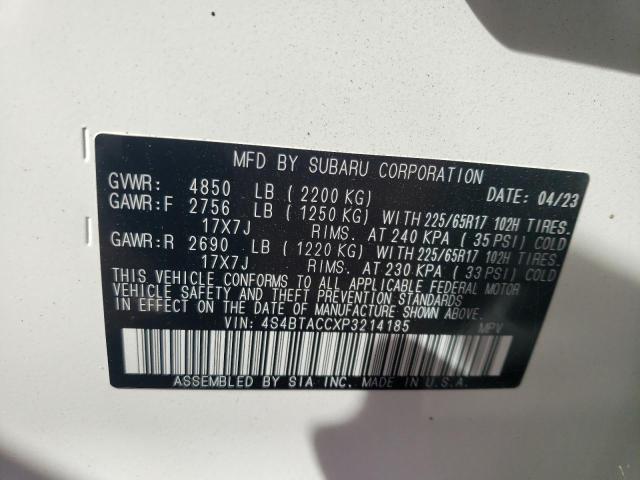 Photo 11 VIN: 4S4BTACCXP3214185 - SUBARU OUTBACK PR 