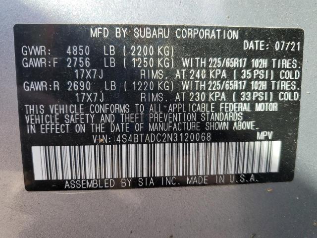 Photo 13 VIN: 4S4BTADC2N3120068 - SUBARU OUTBACK PR 