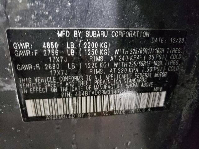 Photo 12 VIN: 4S4BTADC3M3147374 - SUBARU OUTBACK PR 