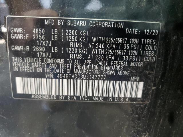 Photo 12 VIN: 4S4BTADC3M3147777 - SUBARU OUTBACK PR 