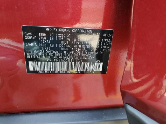 Photo 11 VIN: 4S4BTADC3S3111701 - SUBARU OUTBACK PR 