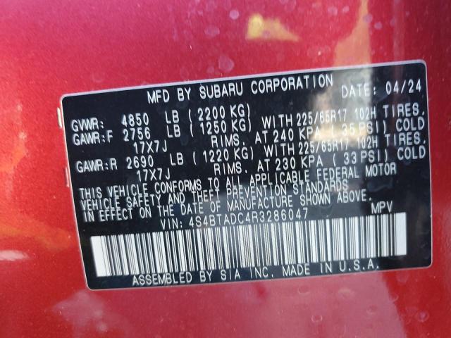 Photo 13 VIN: 4S4BTADC4R3286047 - SUBARU OUTBACK 