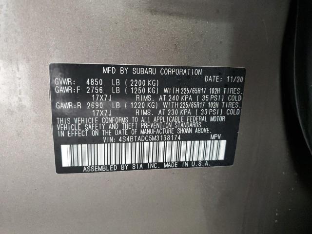 Photo 12 VIN: 4S4BTADC5M3138174 - SUBARU OUTBACK PR 