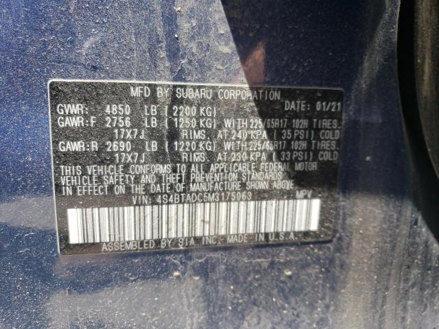 Photo 13 VIN: 4S4BTADC5M3175063 - SUBARU OUTBACK PR 