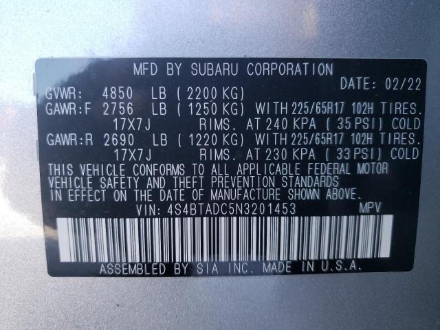 Photo 11 VIN: 4S4BTADC5N3201453 - SUBARU OUTBACK 