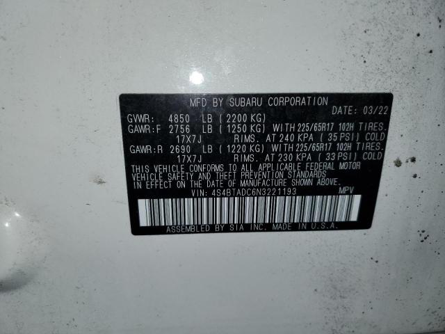 Photo 12 VIN: 4S4BTADC6N3221193 - SUBARU OUTBACK PR 