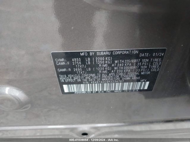 Photo 8 VIN: 4S4BTADC9R3234767 - SUBARU OUTBACK 