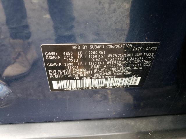 Photo 11 VIN: 4S4BTAEC9L3192848 - SUBARU OUTBACK PR 