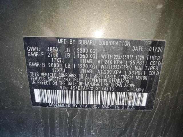 Photo 12 VIN: 4S4BTAECXL3174410 - SUBARU OUTBACK PR 