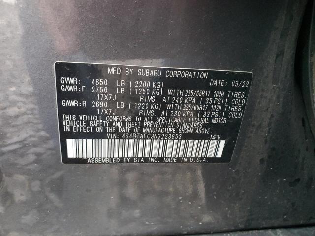 Photo 11 VIN: 4S4BTAFC3N3223853 - SUBARU OUTBACK 