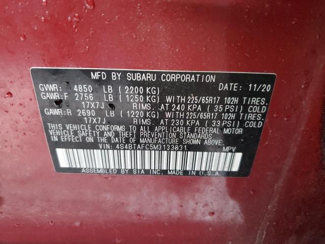 Photo 9 VIN: 4S4BTAFC5M3133831 - SUBARU OUTBACK PR 