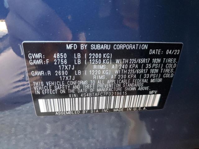 Photo 11 VIN: 4S4BTAFC7P3219615 - SUBARU OUTBACK PR 