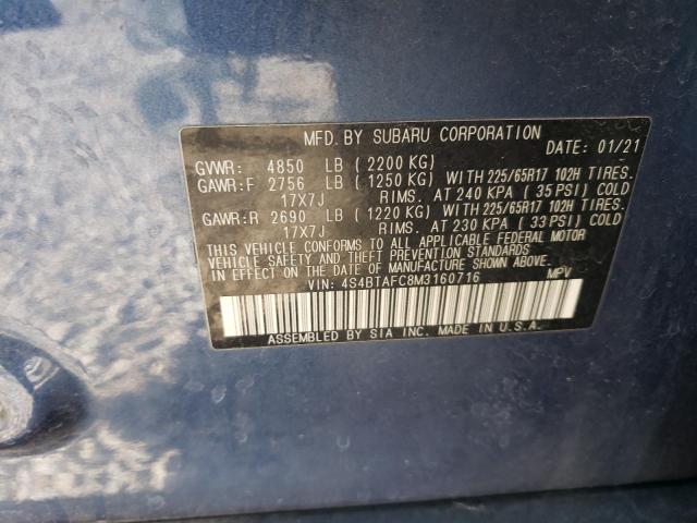 Photo 12 VIN: 4S4BTAFC8M3160716 - SUBARU OUTBACK 