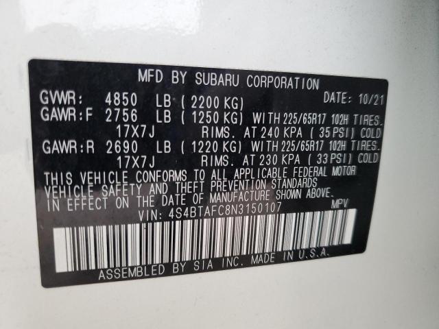 Photo 13 VIN: 4S4BTAFC8N3150107 - SUBARU OUTBACK PR 