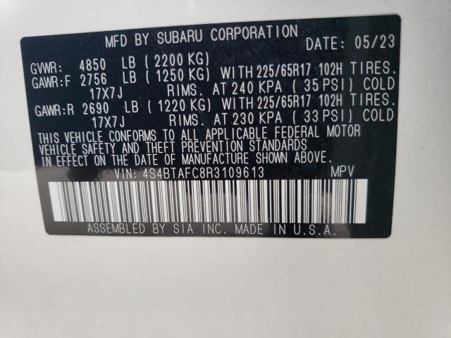 Photo 12 VIN: 4S4BTAFC8R3109613 - SUBARU OUTBACK 