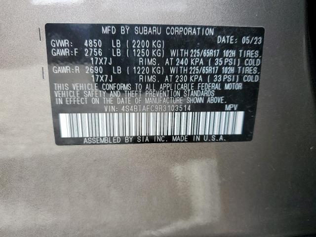 Photo 12 VIN: 4S4BTAFC9R3103514 - SUBARU OUTBACK PR 