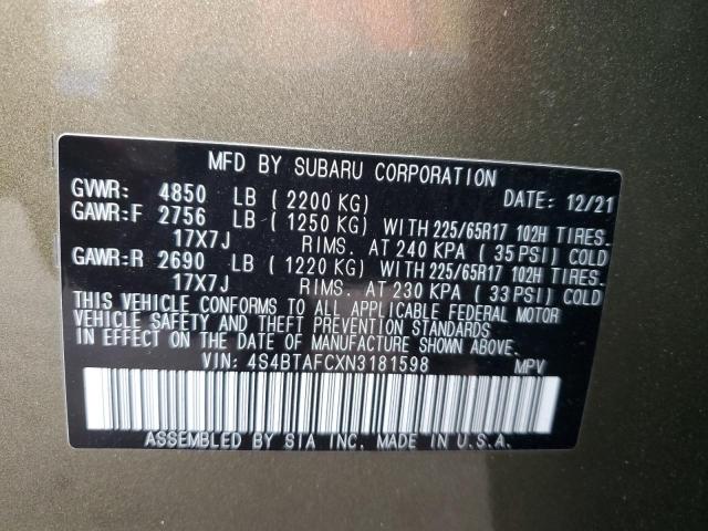 Photo 13 VIN: 4S4BTAFCXN3181598 - SUBARU OUTBACK PR 