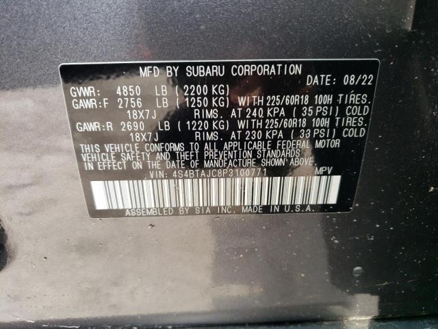 Photo 12 VIN: 4S4BTAJC8P3100771 - SUBARU OUTBACK ON 