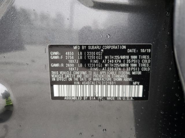 Photo 12 VIN: 4S4BTALC1L3121601 - SUBARU OUTBACK 