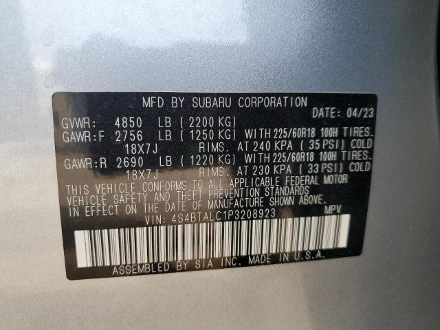 Photo 13 VIN: 4S4BTALC1P3208923 - SUBARU OUTBACK 