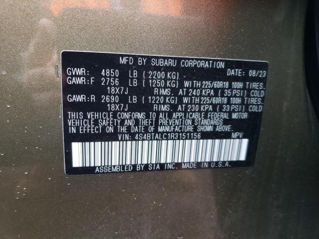 Photo 12 VIN: 4S4BTALC1R3151156 - SUBARU OUTBACK 