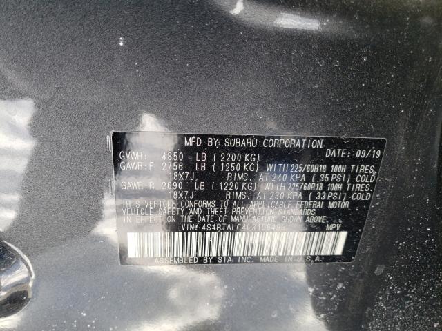 Photo 9 VIN: 4S4BTALC4L3106493 - SUBARU OUTBACK LI 