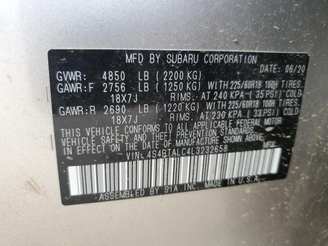 Photo 9 VIN: 4S4BTALC4L3232658 - SUBARU OUTBACK LI 