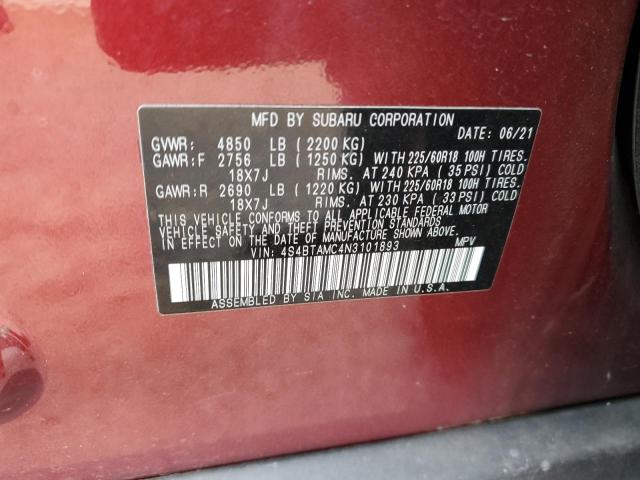 Photo 11 VIN: 4S4BTAMC4N3101893 - SUBARU OUTBACK LI 