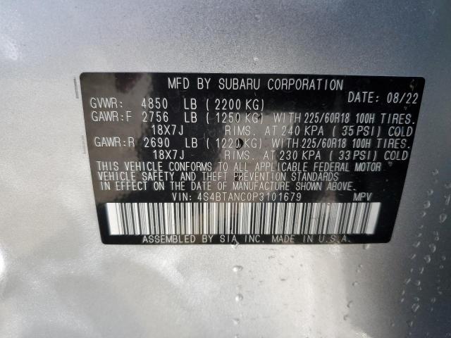 Photo 12 VIN: 4S4BTANC0P3101679 - SUBARU OUTBACK LI 