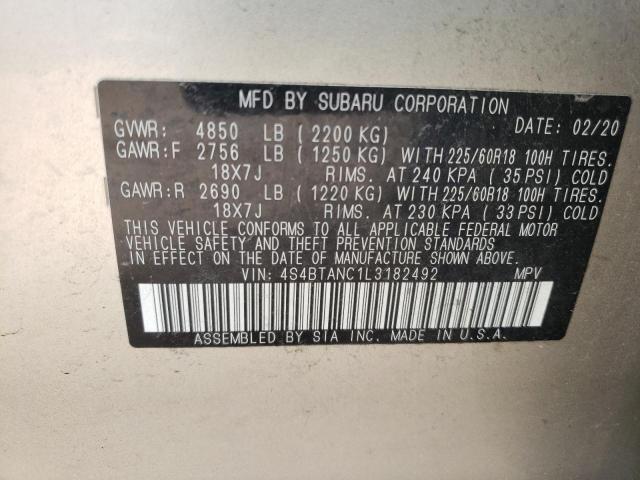 Photo 12 VIN: 4S4BTANC1L3182492 - SUBARU OUTBACK LI 