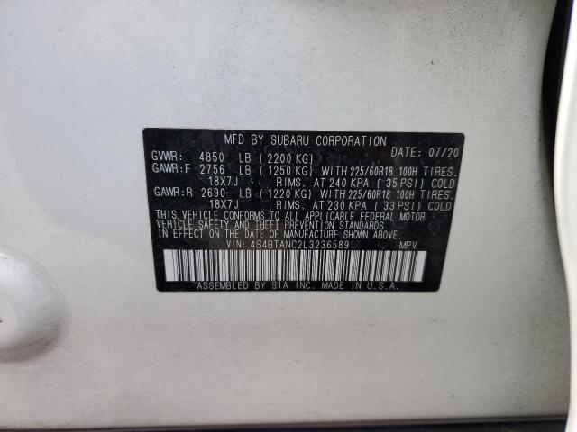 Photo 12 VIN: 4S4BTANC2L3236589 - SUBARU OUTBACK 