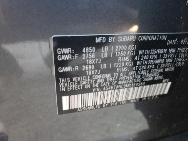 Photo 9 VIN: 4S4BTANC2M3180980 - SUBARU OUTBACK LI 