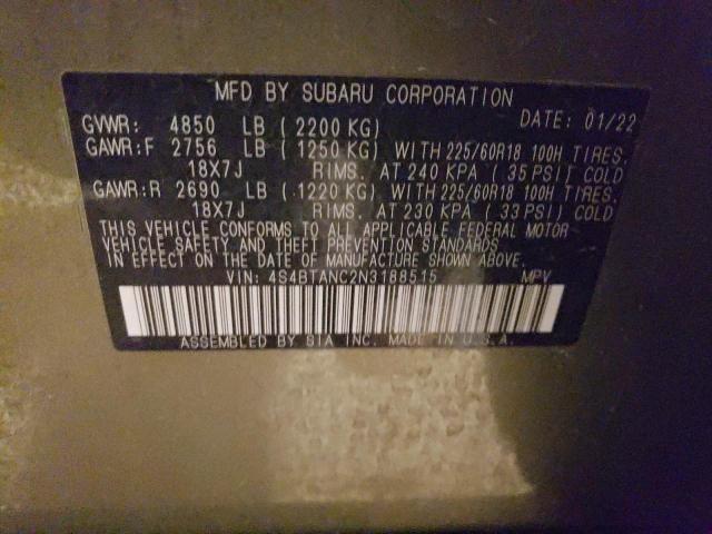 Photo 11 VIN: 4S4BTANC2N3188515 - SUBARU OUTBACK LI 