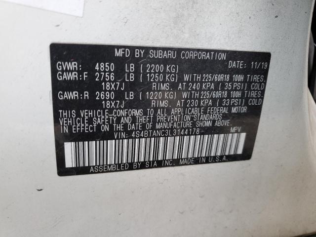 Photo 12 VIN: 4S4BTANC3L3144178 - SUBARU OUTBACK 