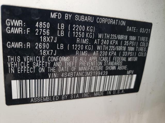 Photo 13 VIN: 4S4BTANC3M3199439 - SUBARU OUTBACK LI 