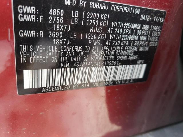 Photo 11 VIN: 4S4BTANC4L3139801 - SUBARU OUTBACK LI 