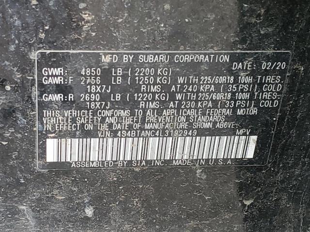 Photo 12 VIN: 4S4BTANC4L3192949 - SUBARU OUTBACK LI 