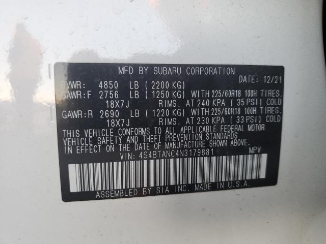 Photo 12 VIN: 4S4BTANC4N3179881 - SUBARU OUTBACK 