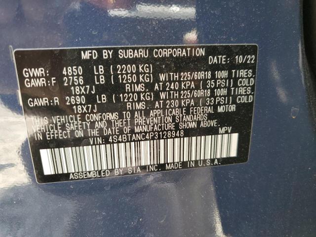 Photo 12 VIN: 4S4BTANC4P3128948 - SUBARU OUTBACK LI 