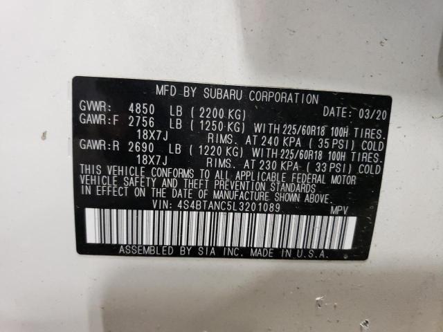 Photo 12 VIN: 4S4BTANC5L3201089 - SUBARU OUTBACK LI 