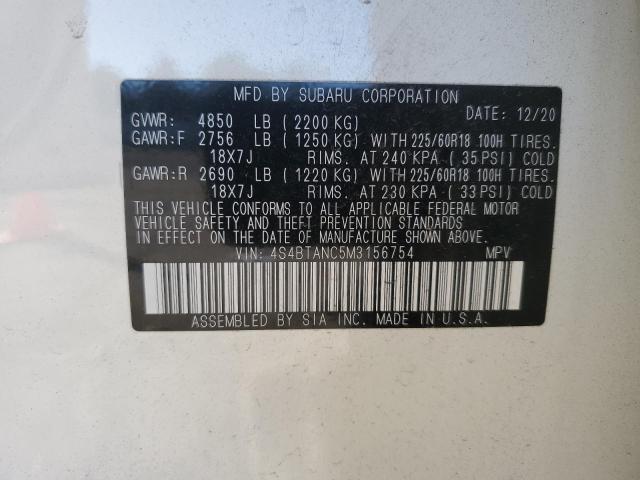 Photo 12 VIN: 4S4BTANC5M3156754 - SUBARU OUTBACK 